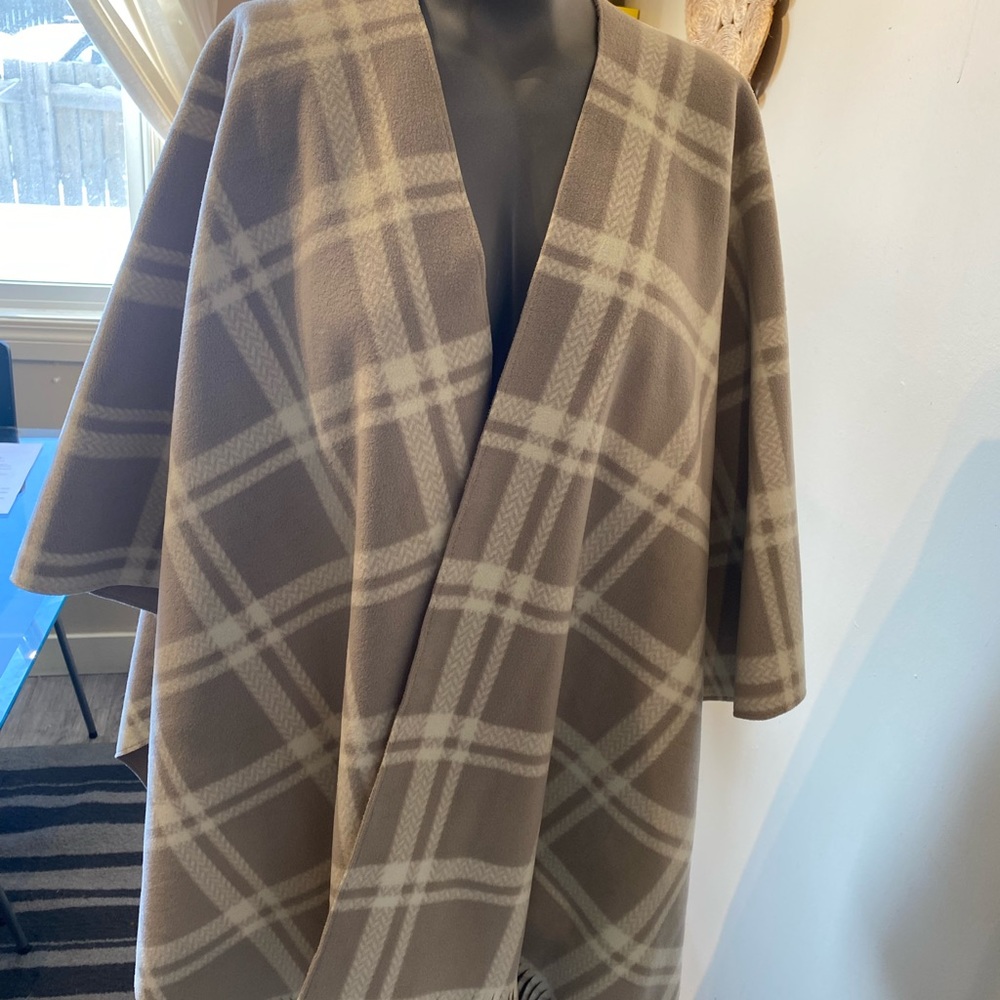 Eivissa one size tall neutral tone super soft cape.